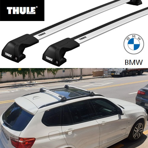 BMW X3 가로바 툴레7206윙바엣지 실버, 2010-2017, 2018-, BMW X3 툴레 기본바 루프랙 루프박스 자전거랙 자전거캐리어 가로바, BMW X3 툴레윙바엣지